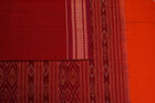 Orange Bomkai Cotton saree — view 4 of 5
