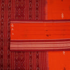 Orange Bomkai Cotton saree — view 2 of 5