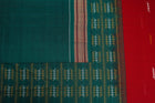 Red Bomkai Cotton saree — view 4 of 5