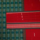 Red Bomkai Cotton saree — view 2 of 5