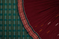 Maroon Bomkai Cotton Saree with Green Border P80-12-06258