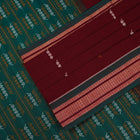 Maroon Bomkai Cotton saree — view 3 of 5