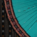 Green Bomkai Cotton Saree with Black Border P80-13-06259