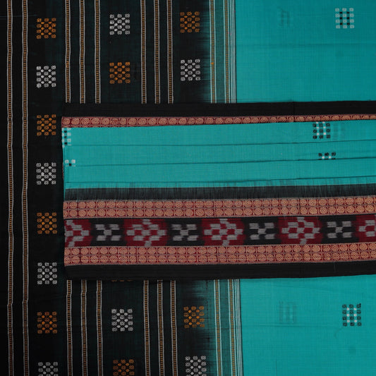 Green Bomkai Cotton saree — view 2 of 5