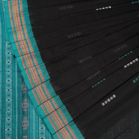 Black Bomkai Cotton saree — view 1 of 5