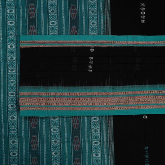 Black Bomkai Cotton saree — view 2 of 5