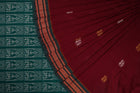 Maroon Bomkai Cotton saree — view 1 of 5