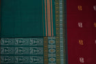 Maroon Bomkai Cotton saree — view 4 of 5