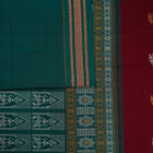 Maroon Bomkai Cotton saree — view 4 of 5