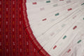 White Bomkai Cotton Saree with Red Border P80-18-06264
