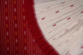 White Bomkai Cotton Saree with Red Border P80-21-06267
