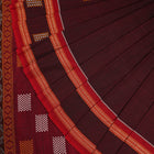 Maroon Bomkai Cotton saree — view 1 of 5