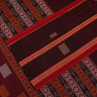 Maroon Bomkai Cotton saree — view 3 of 5