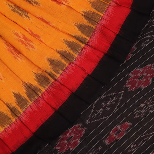 Sambalpuri Cotton Saree - Yellow