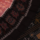 Handloom Peach Sambalpuri Cotton Saree with Black border