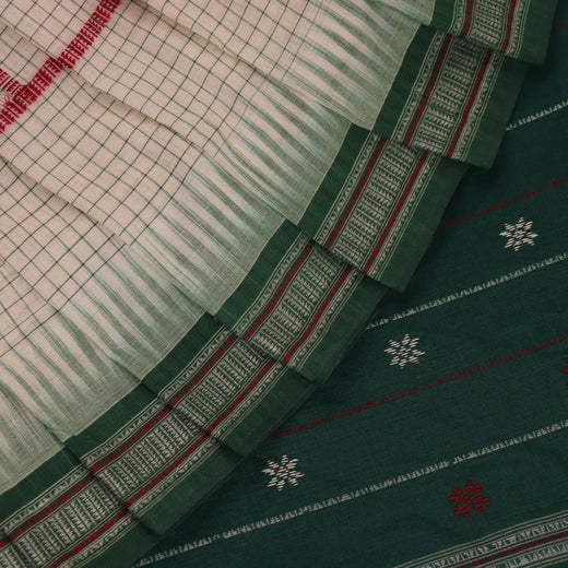 Sambalpuri Cotton Saree - White