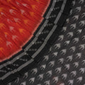 Rust Sambalpuri Cotton Saree with Black Border P73-05-06127
