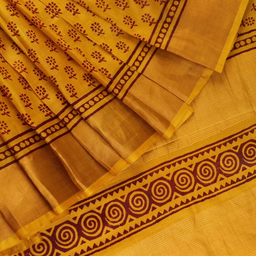 Tussar Tussar Silk Saree - Yellow