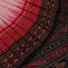 Handloom White Sambalpuri Cotton Saree with Black border