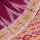 Pink Khandua silk saree styled; showing drape and overall look of the handloom saree.
