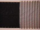 Full view of a plain black and white Sambalpuri cotton handloom saree.