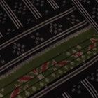 Green and black Sambalpuri cotton saree with motifs, elegantly draped.