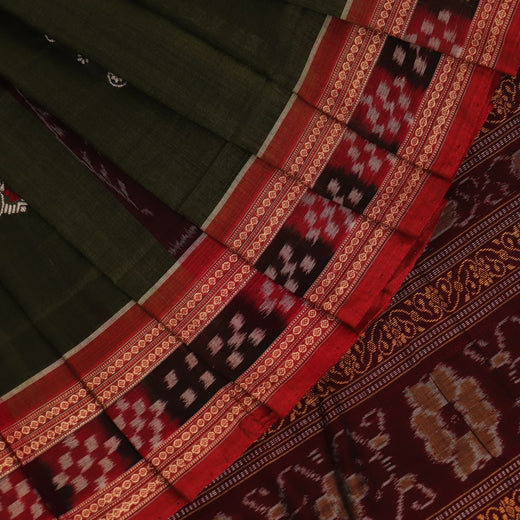 ବମ୍କାଇ କଟନ୍ ସାରି - ସବୁଜ |