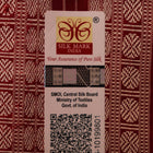 Close-up showcasing the fine texture of the silk material used in the Sambalpuri saree.