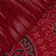 Draped multi-color Sambalpuri cotton saree with maroon highlights and plain body.