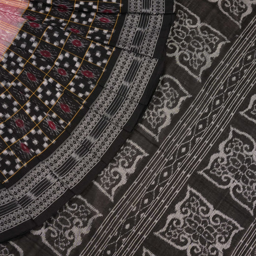 Multi-Color Pasapalli Sambalpuri Cotton Saree with Black Border
