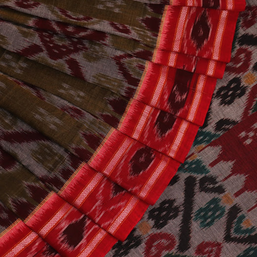Sambalpuri Cotton Saree - Green