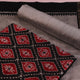 Detail of black and grey Sambalpuri Silk Dress Material blouse piece with motifs.