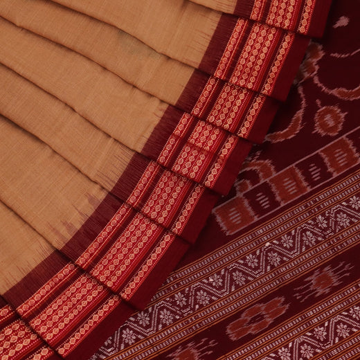 Bomkai Cotton Saree - Brown