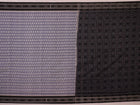 Elegantly styled and draped grey and black Sambalpuri cotton saree with motifs.