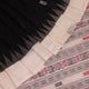 Full view of a Black and White Sambalpuri Cotton Saree with Butta pattern.