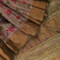 Tussar Tussar Silk Saree - Grey