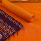 Matching blouse piece for the Bomkai Cotton Dress Material, with complementary weave details.