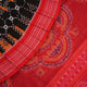 Model draped in a traditional black and red Pasapalli Sambalpuri cotton saree for an elegant ethnic look.