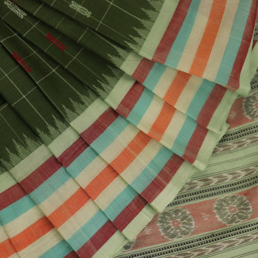 Sambalpuri Cotton Saree - Green