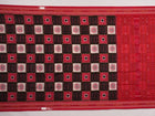 Model styled in a black and red Sambalpuri cotton saree featuring the traditional Pasapalli design.