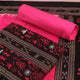 Blouse piece detail for black and pink Sambalpuri cotton dress material with motifs.