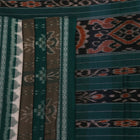 Green Sambalpuri cotton saree draped, showing styling and overall look of the handloom product.