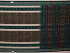 Green Sambalpuri cotton saree draped, showing styling and overall look of the handloom product.