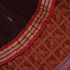 Handloom Maroon Bomkai Cotton Saree with Red border