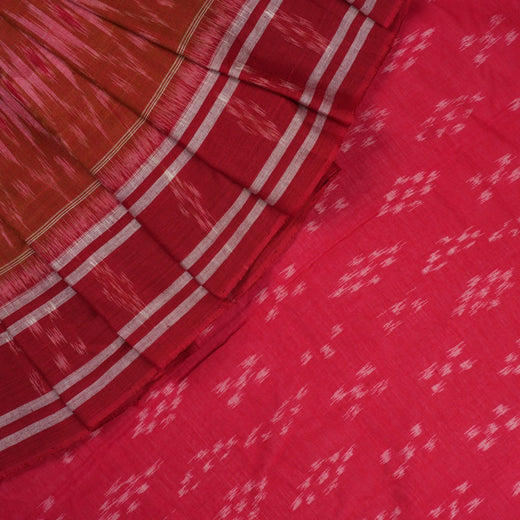 Multi-Color Sambalpuri Cotton Saree with Red Border P73-04-06126