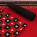 Black Pasapalli Sambalpuri Cotton Dress Material with Red Border C34-20-05875