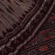 Elegantly draped grey Sambalpuri cotton saree with maroon motifs.