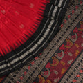 Red Butta Bomkai Silk Saree with Black Border P58-01-05944