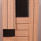 Off-white and black Sambalpuri cotton dress material blouse piece with motifs.