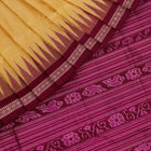 Handloom Cream Sambalpuri Silk Saree with Magenta border